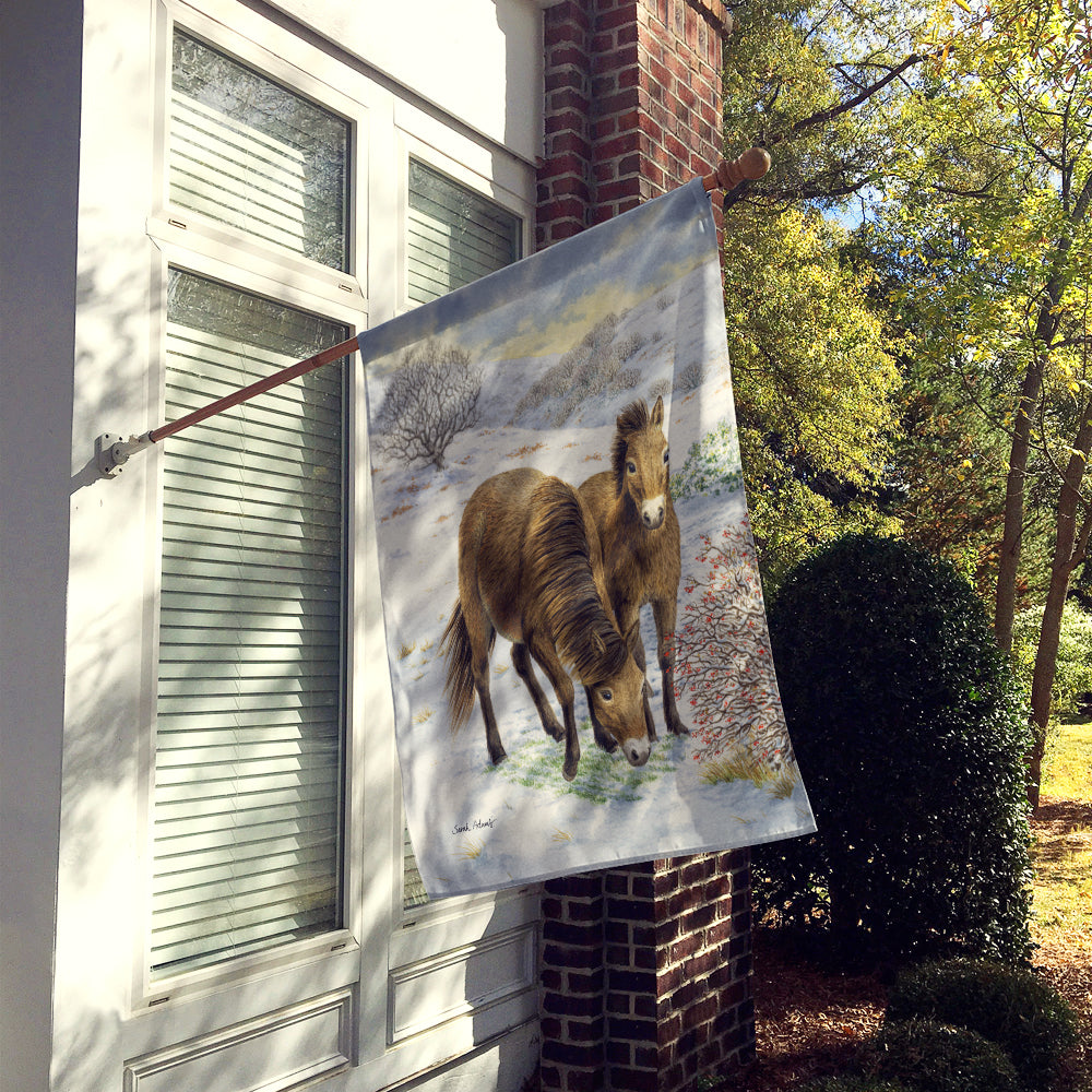 Exmoor Ponies Horse Flag Canvas House Size ASA2032CHF  the-store.com.
