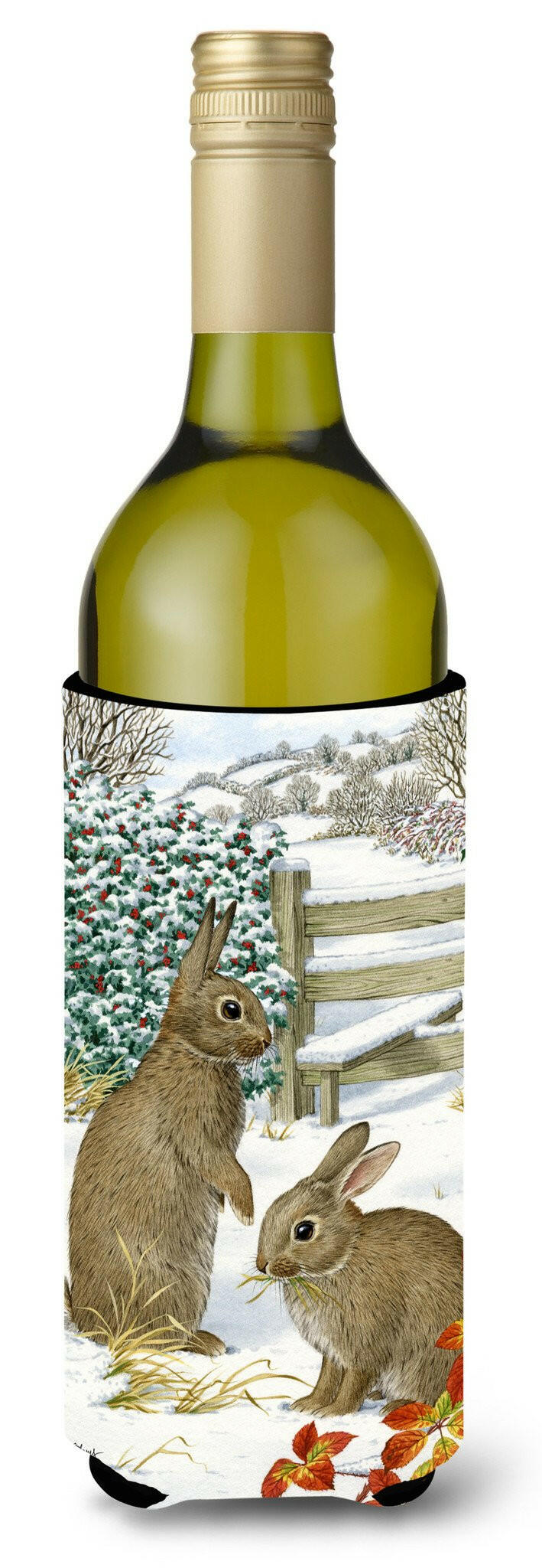 Rabbits Wine Bottle Beverage Insulator Hugger ASA2034LITERK by Caroline&#39;s Treasures