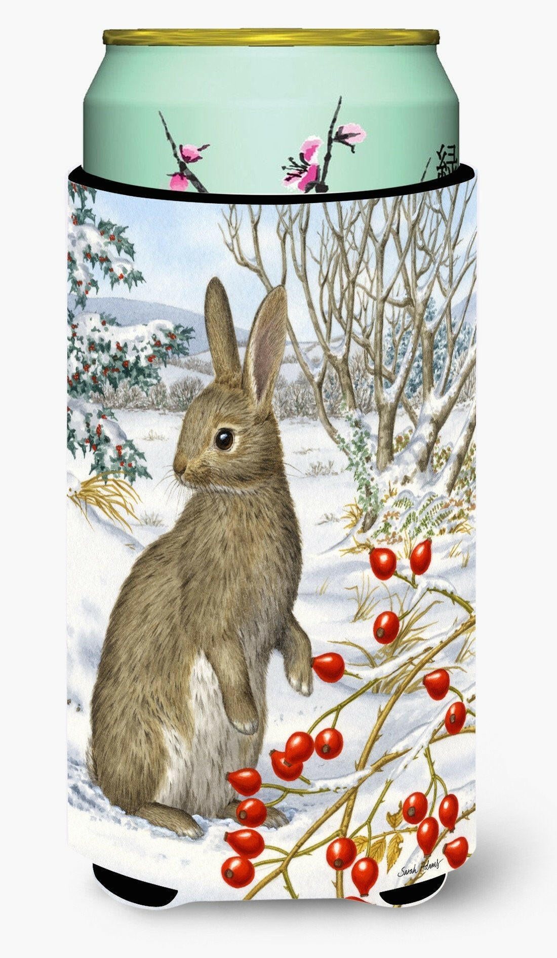 Rabbit with Berries Tall Boy Beverage Insulator Hugger ASA2035TBC by Caroline&#39;s Treasures