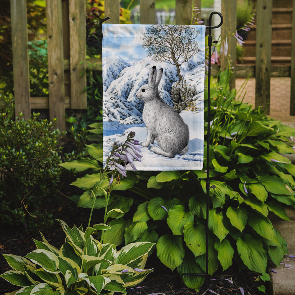 Mountain Hare White Rabbit Flag Garden Size ASA2037GF.