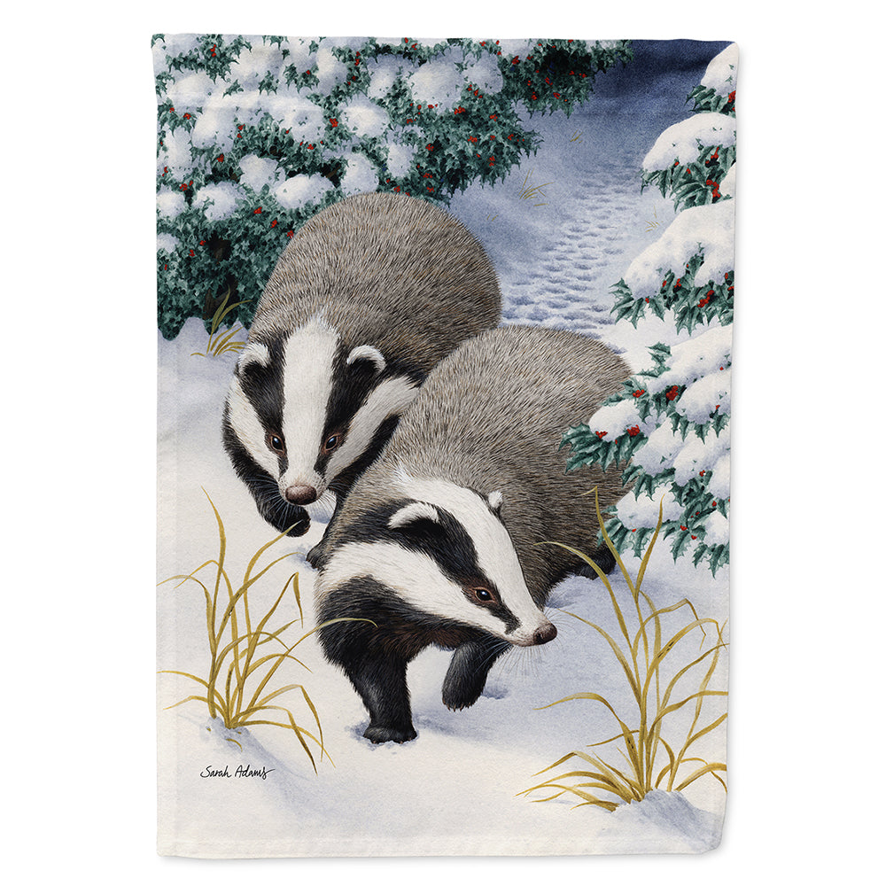 Badgers on the Move Flag Canvas House Size ASA2038CHF