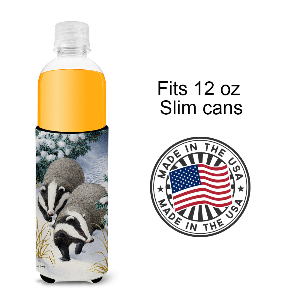 Badgers on the Move Ultra Beverage Insulators for slim cans ASA2038MUK