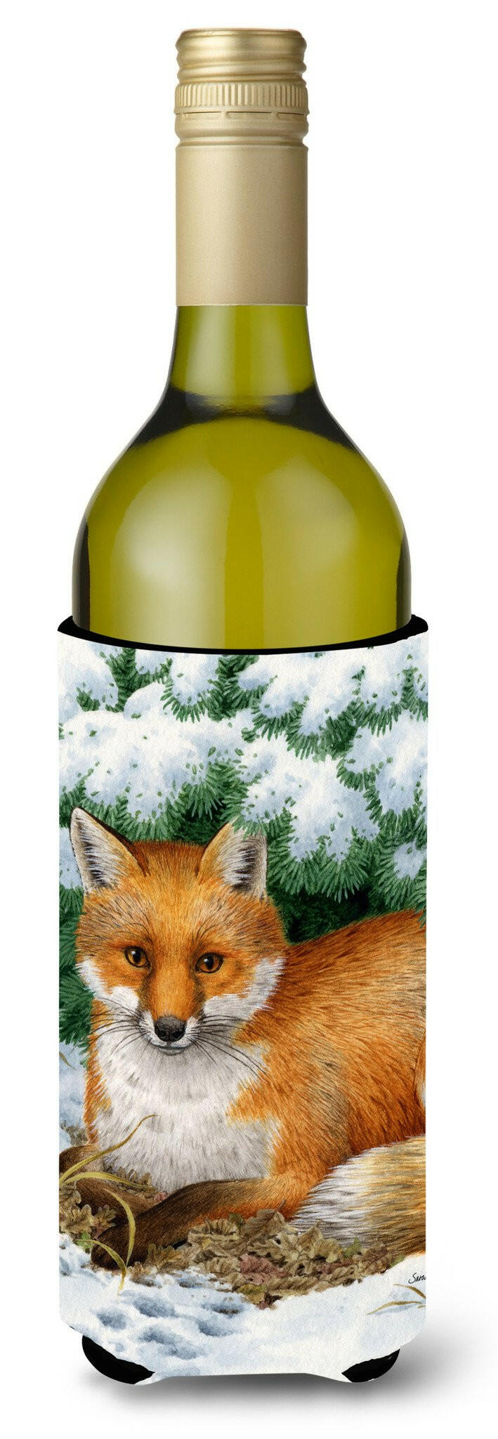 Fox Wine Bottle Beverage Insulator Hugger ASA2043LITERK by Caroline&#39;s Treasures