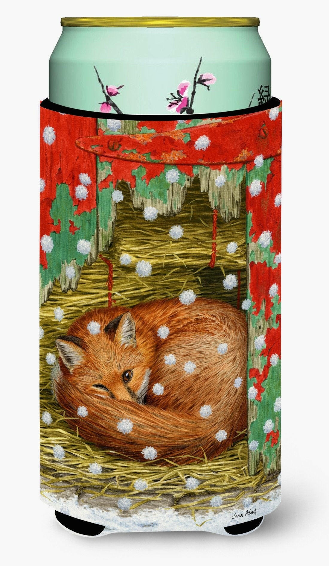 Fox Sleeping in the Snow Tall Boy Beverage Insulator Hugger ASA2045TBC by Caroline&#39;s Treasures