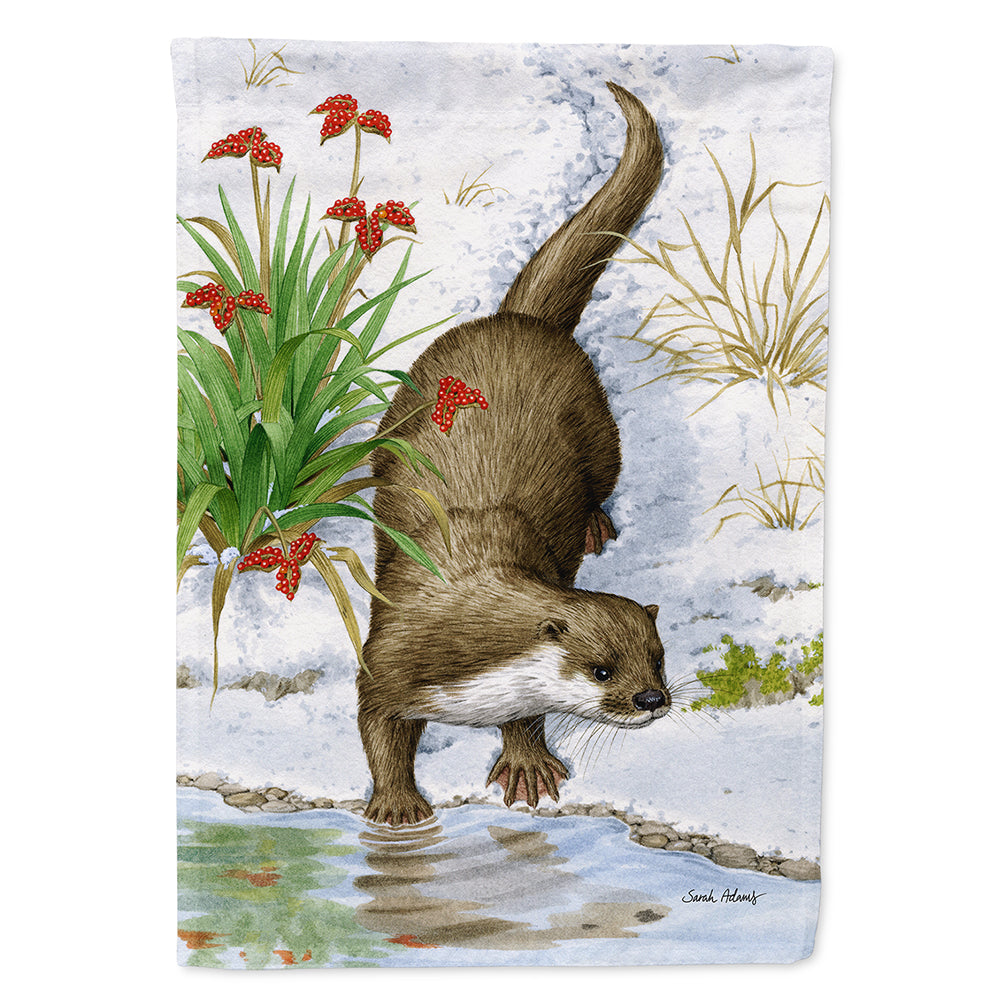 Otter by the Water Flag Canvas House Size ASA2048CHF
