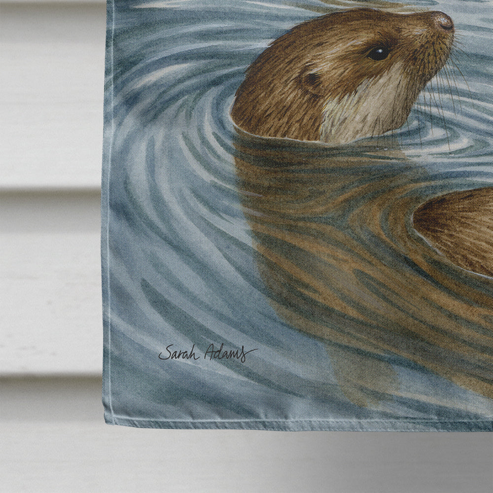 Otter at Play Flag Canvas House Size ASA2049CHF