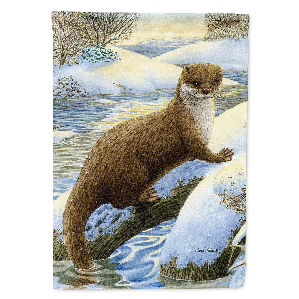 Otter on the bank Flag Canvas House Size ASA2050CHF