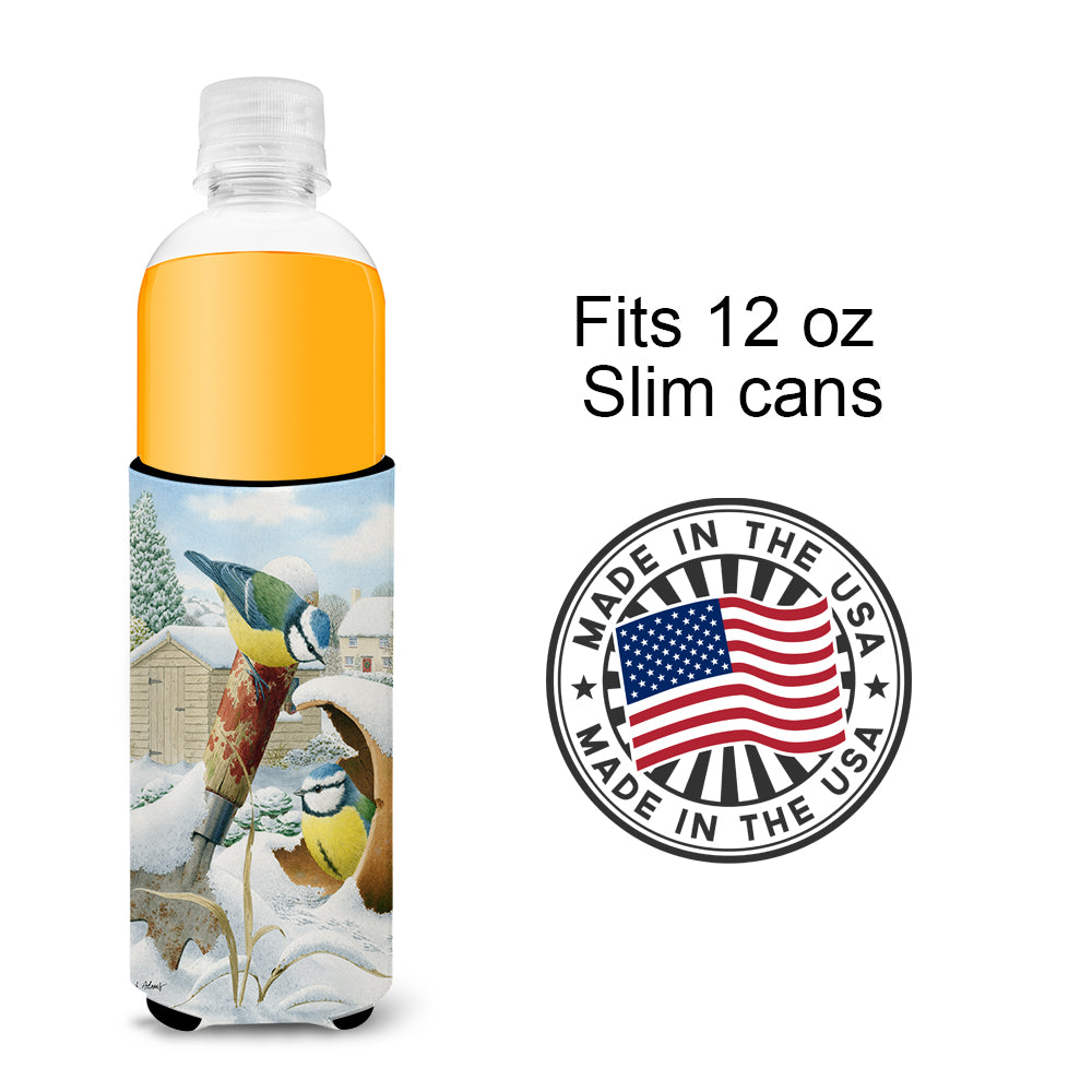 Eurasian Blue Tits Birds in Flower Pot Ultra Beverage Insulators for slim cans ASA2053MUK