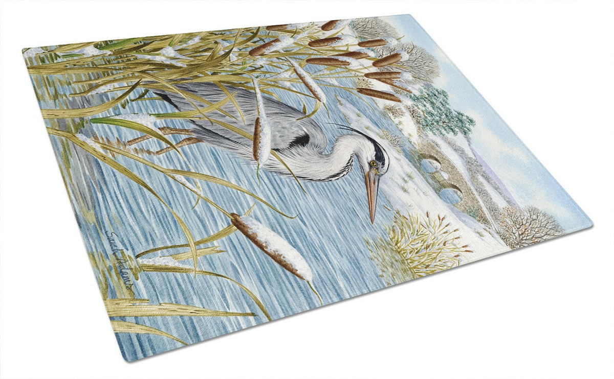 Blue Heron Glass Cutting Board Large ASA2057LCB by Caroline&#39;s Treasures