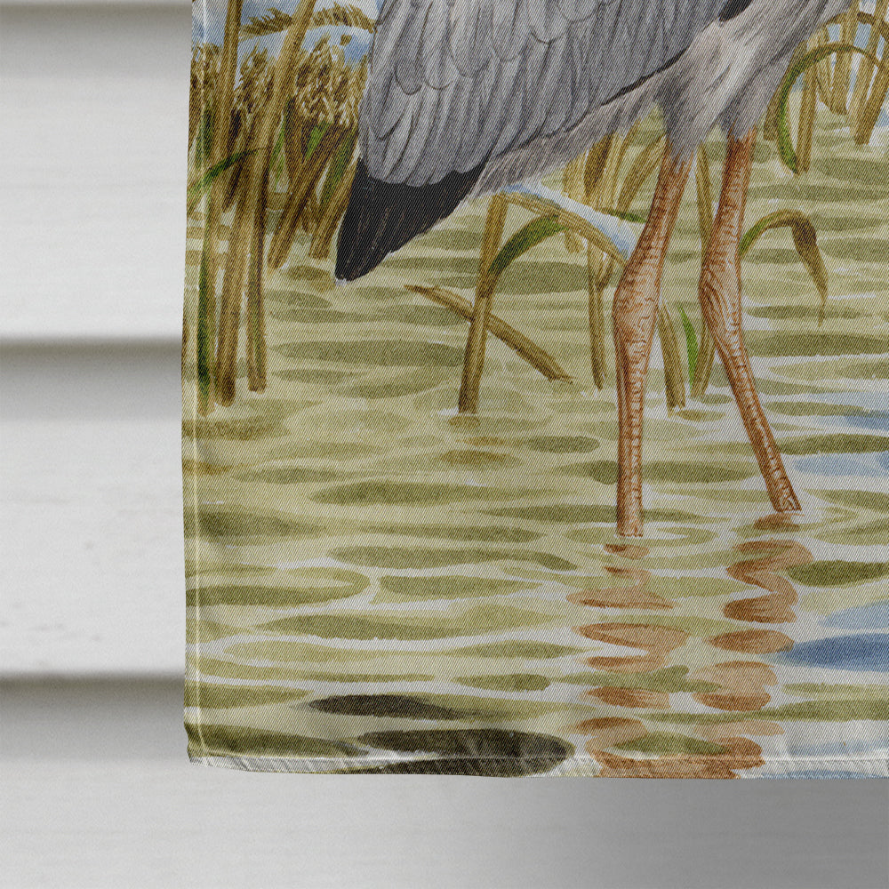 Blue Heron in the water Flag Canvas House Size ASA2058CHF