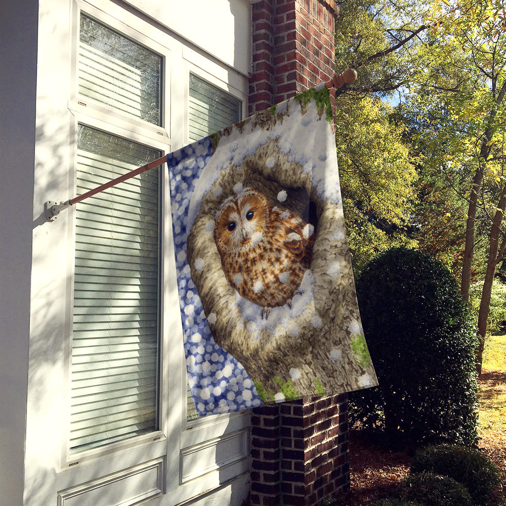 Tawny Owl in the Tree Flag Canvas House Size ASA2060CHF  the-store.com.