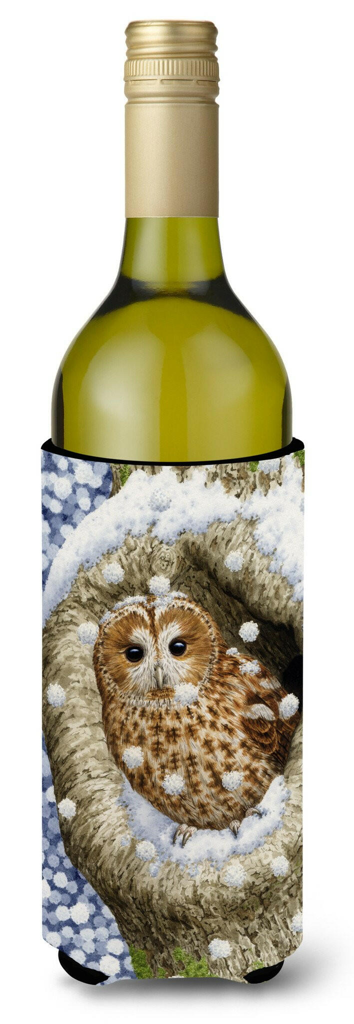 Tawny Owl in the Tree Wine Bottle Beverage Insulator Hugger ASA2060LITERK by Caroline&#39;s Treasures