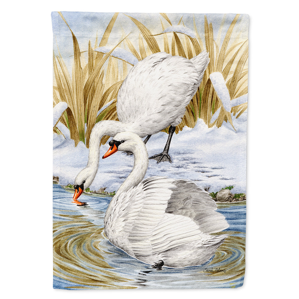 White Swans Flag Canvas House Size ASA2061CHF  the-store.com.