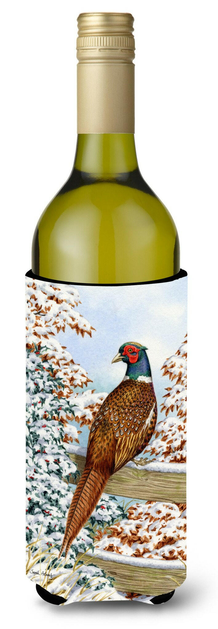 Pheasant Wine Bottle Beverage Insulator Hugger ASA2062LITERK by Caroline&#39;s Treasures