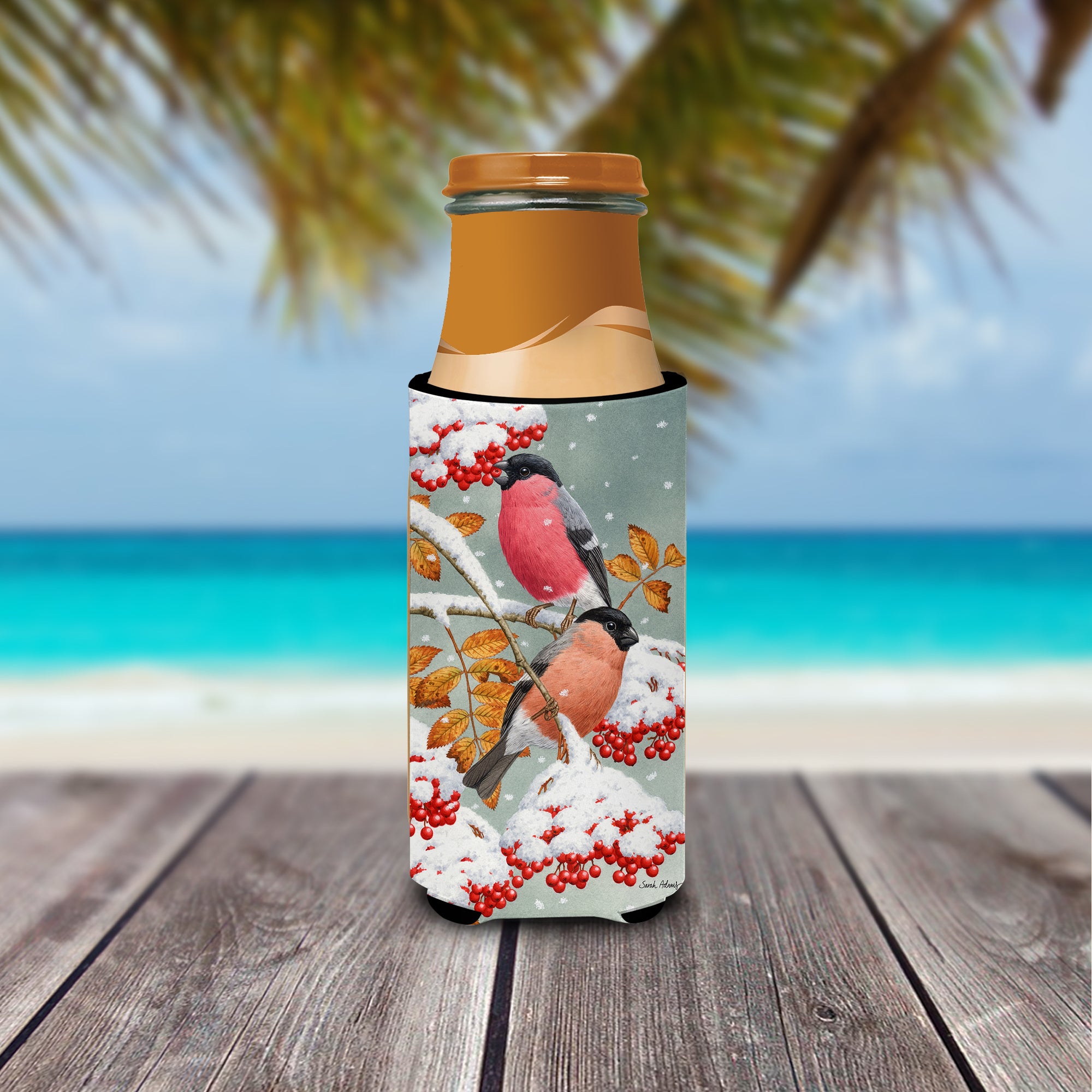 Eurasian Bullfinches Ultra Beverage Insulators for slim cans ASA2063MUK
