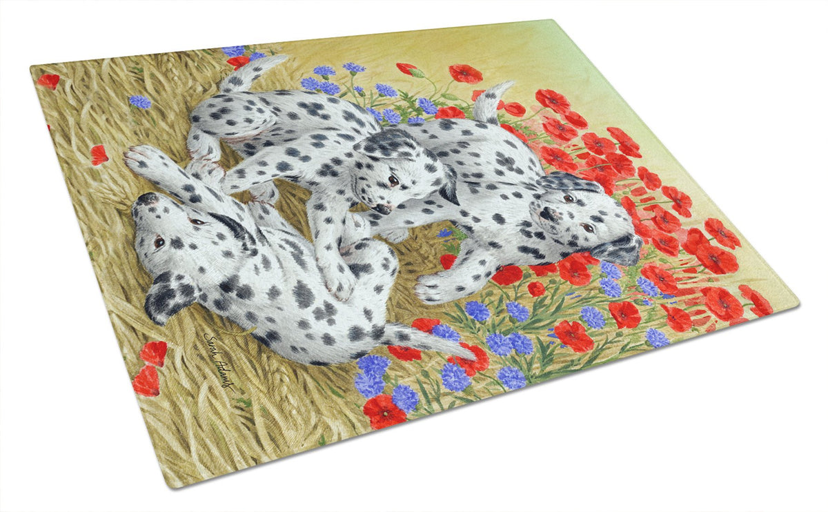 Dalmatian Pups Glass Cutting Board Large ASA2071LCB by Caroline&#39;s Treasures