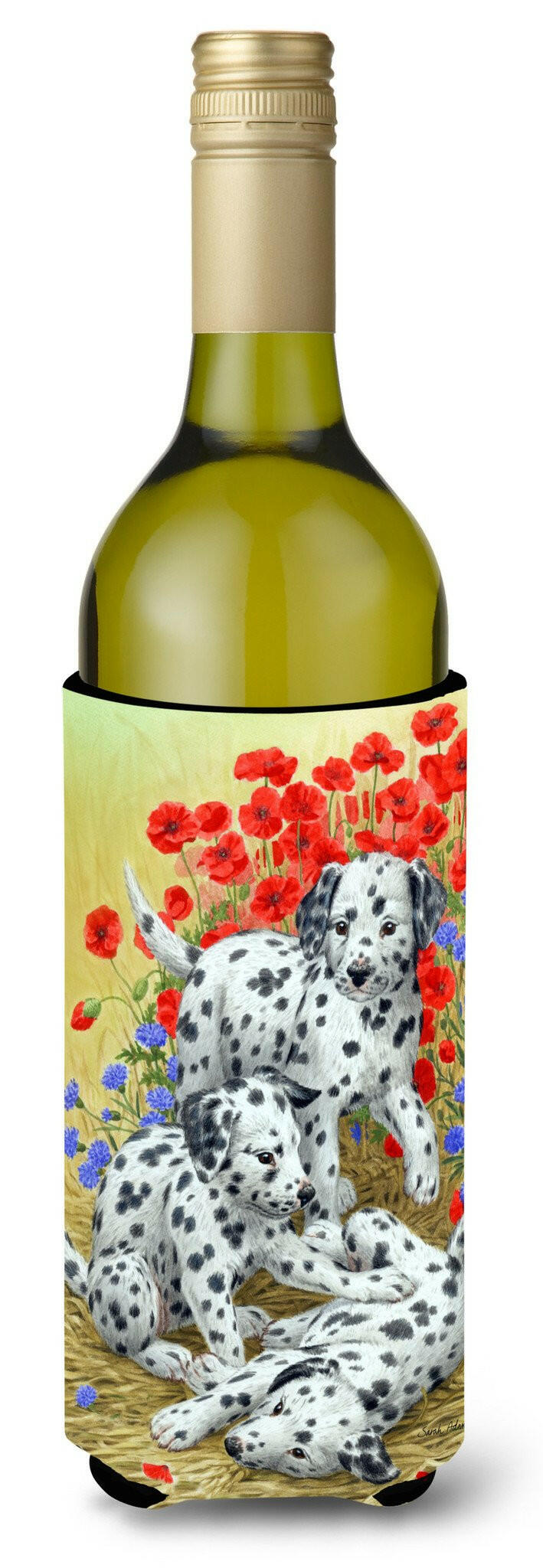 Dalmatian Pups Wine Bottle Beverage Insulator Hugger ASA2071LITERK by Caroline&#39;s Treasures