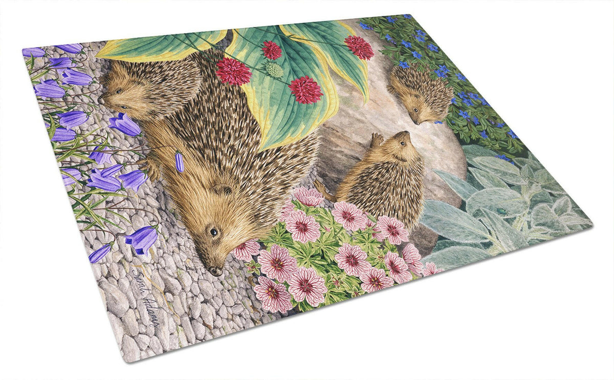 Hedgehogs Glass Cutting Board Large ASA2072LCB by Caroline&#39;s Treasures