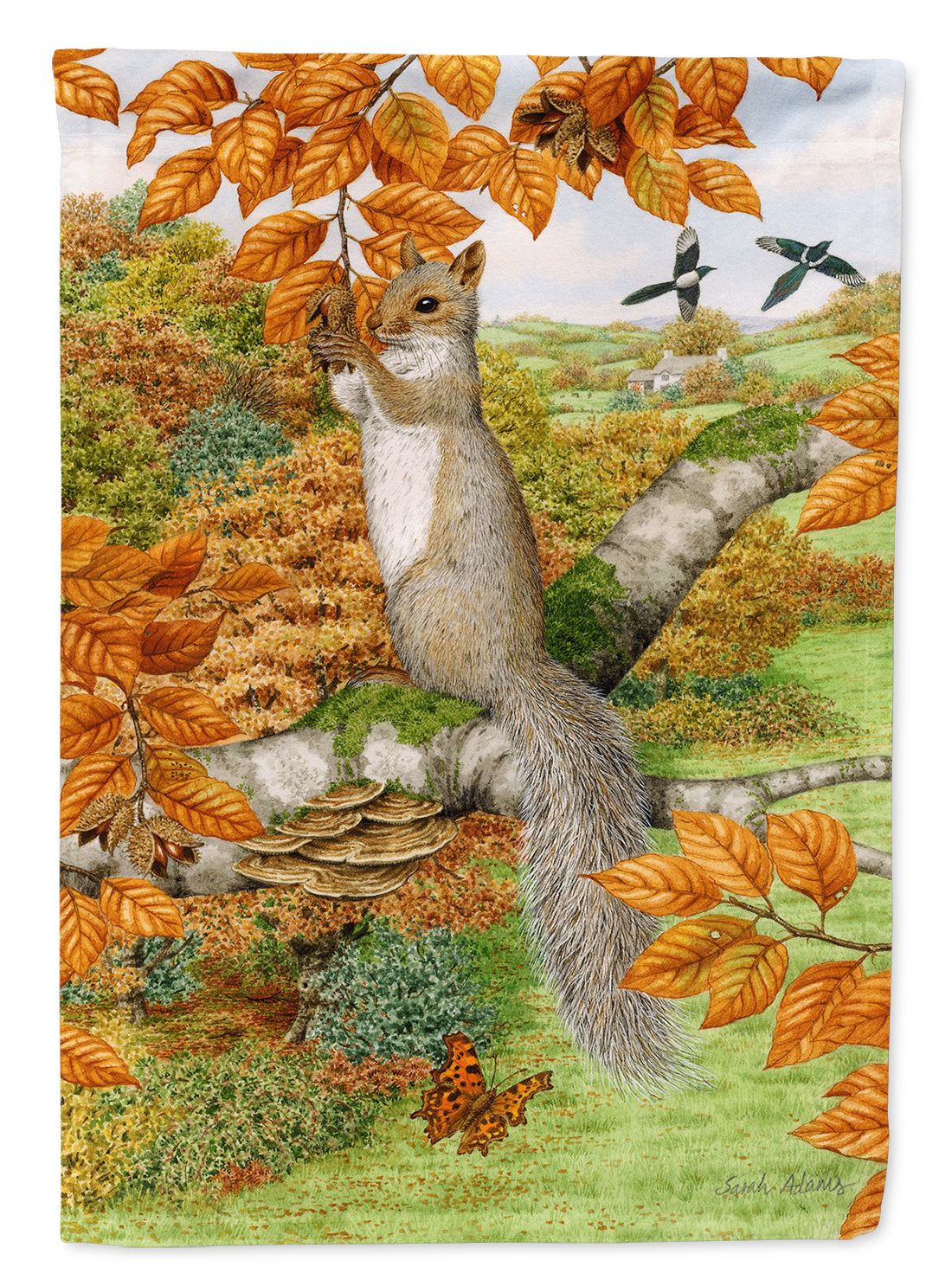 Grey Squirrel Flag Garden Size ASA2074GF.
