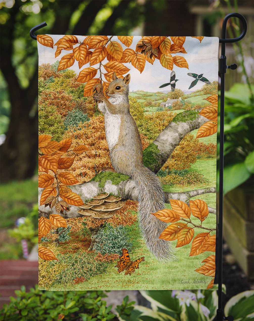 Grey Squirrel Flag Garden Size ASA2074GF.
