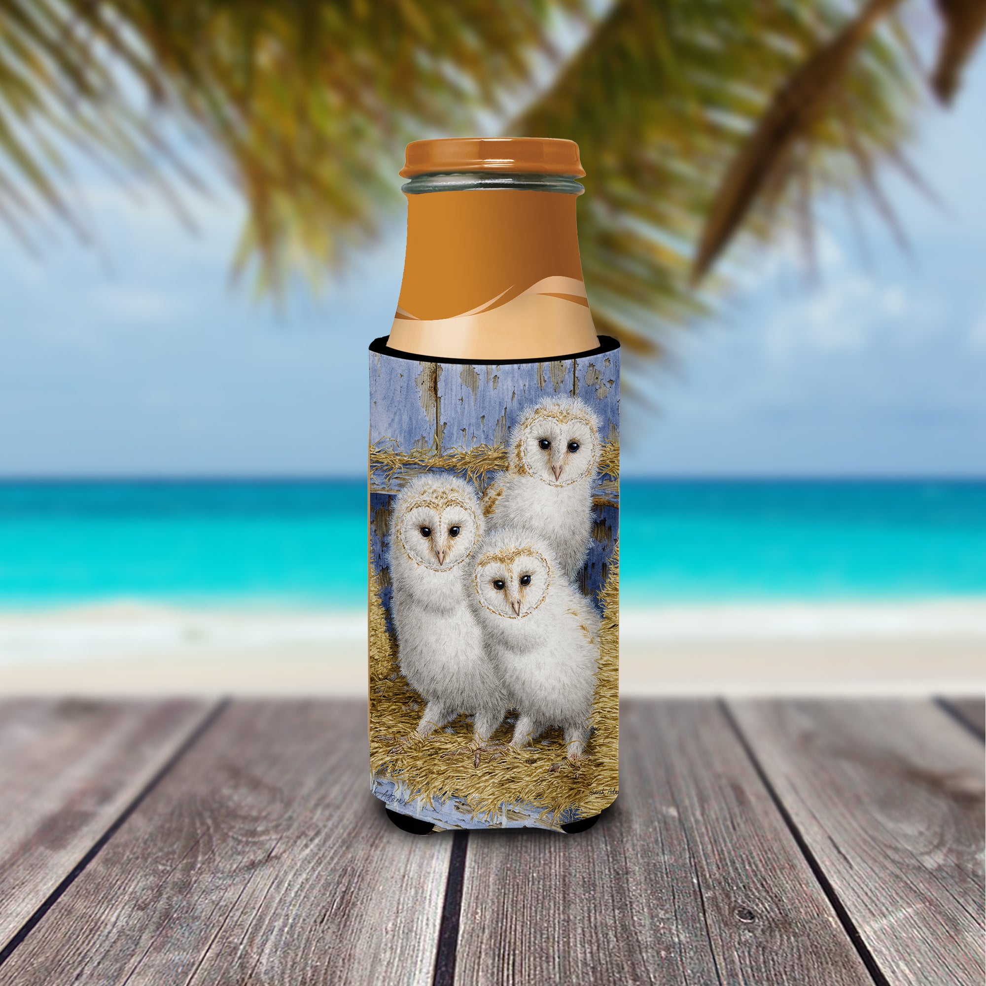 Barn Owl Chicks Ultra Beverage Insulators for slim cans ASA2076MUK
