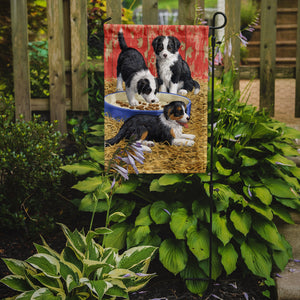 Border Collie Pups Flag Garden Size ASA2079GF