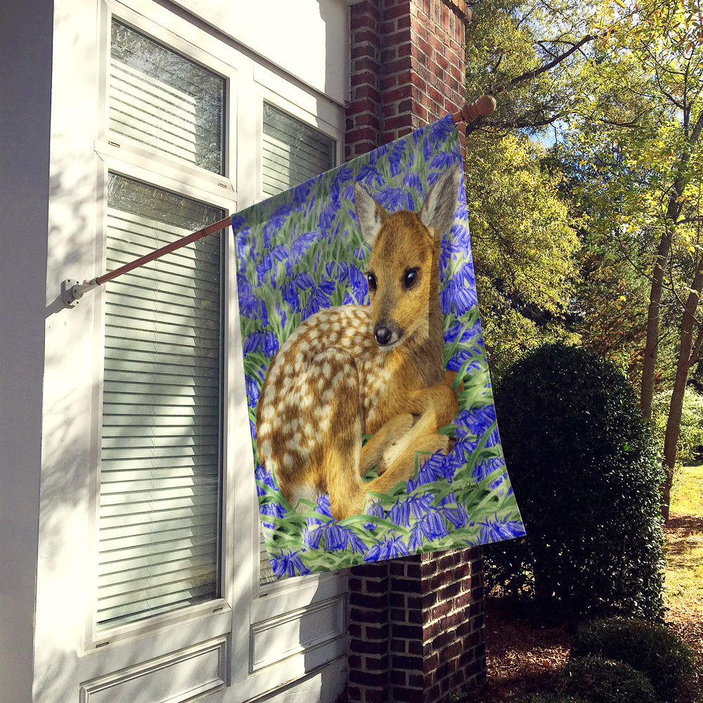 Deer Fawn Flag Canvas House Size ASA2082CHF  the-store.com.