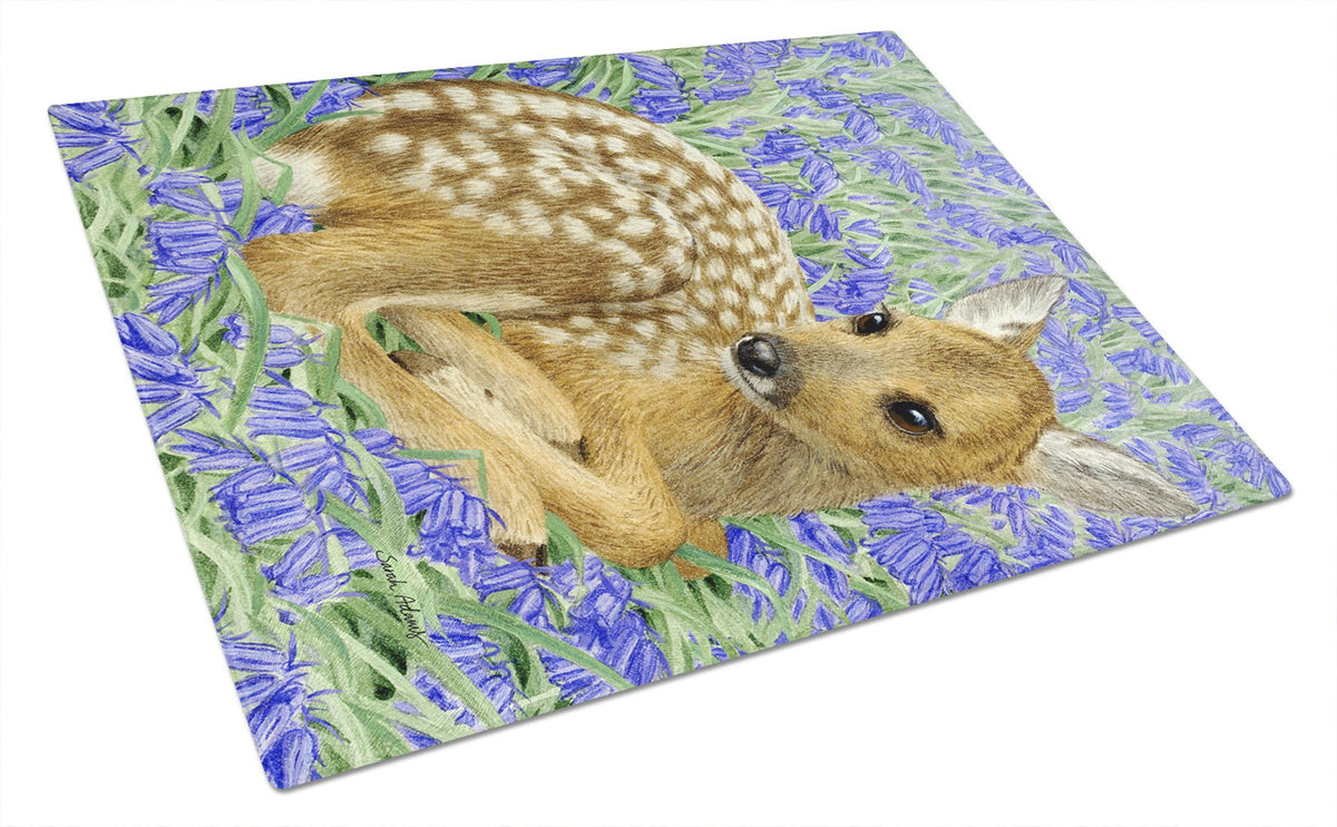 Deer Fawn Glass Cutting Board Large ASA2082LCB by Caroline&#39;s Treasures