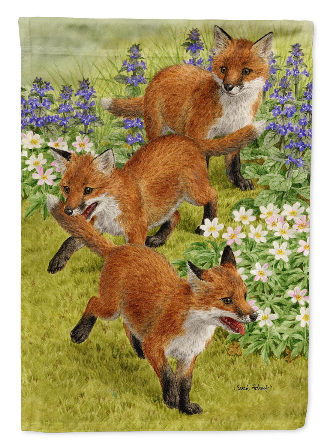 Fox Cubs Drapeau Jardin Taille ASA2083GF