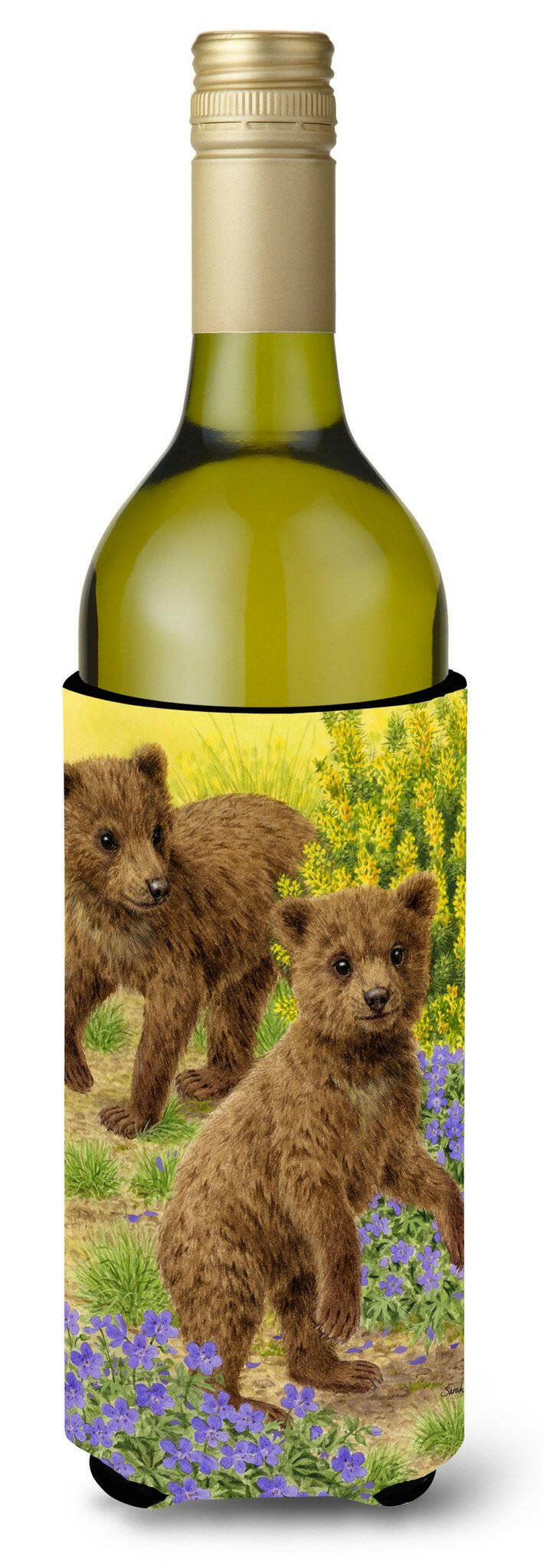 Bear Cubs Wine Bottle Beverage Insulator Hugger ASA2085LITERK by Caroline&#39;s Treasures