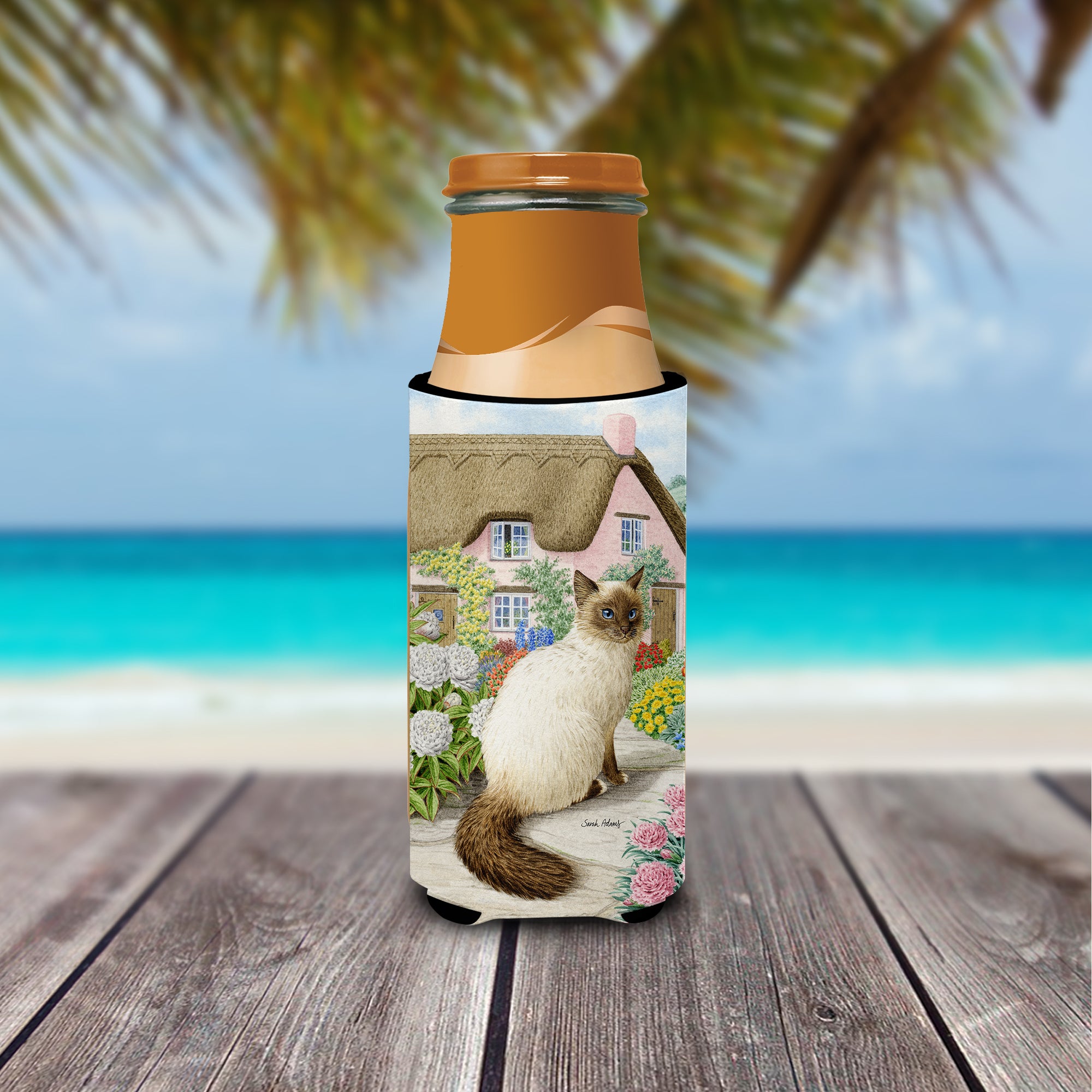 Birman Cat and Cottage Ultra Beverage Insulators for slim cans ASA2086MUK  the-store.com.