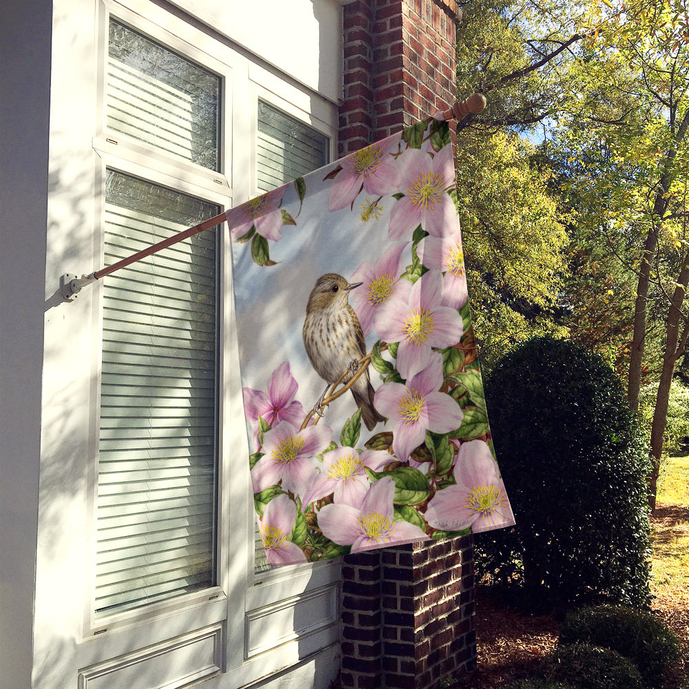 Caroline's Treasures Spotted Flycatcher Flag Canvas House Size ASA2088CHF