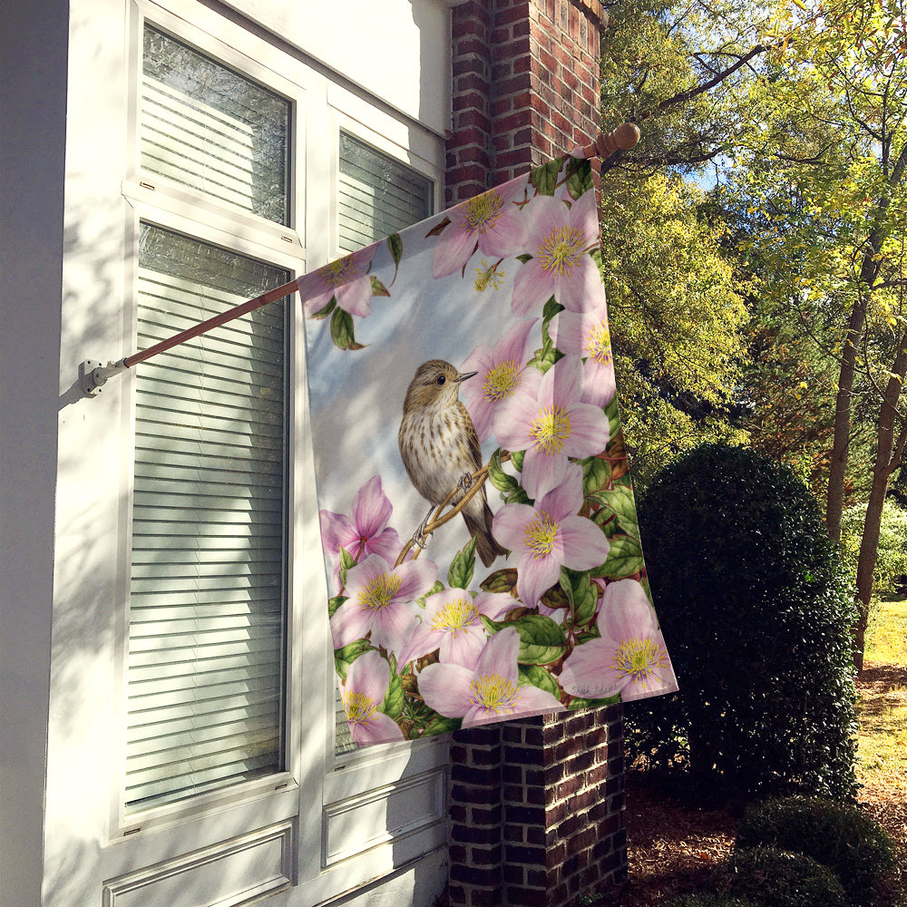 Spotted Flycatcher Flag Canvas House Size ASA2088CHF  the-store.com.