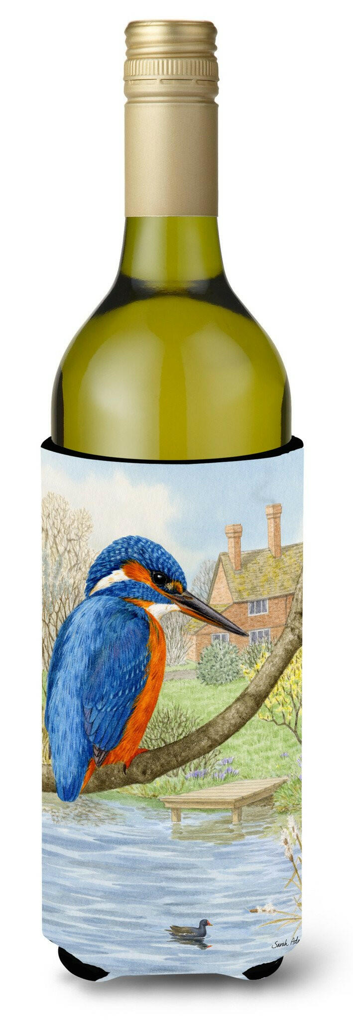 Kingfisher Wine Bottle Beverage Insulator Hugger ASA2093LITERK by Caroline&#39;s Treasures