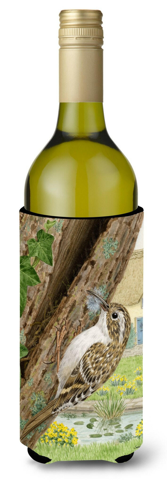 Treecreeper Wine Bottle Beverage Insulator Hugger ASA2094LITERK by Caroline&#39;s Treasures