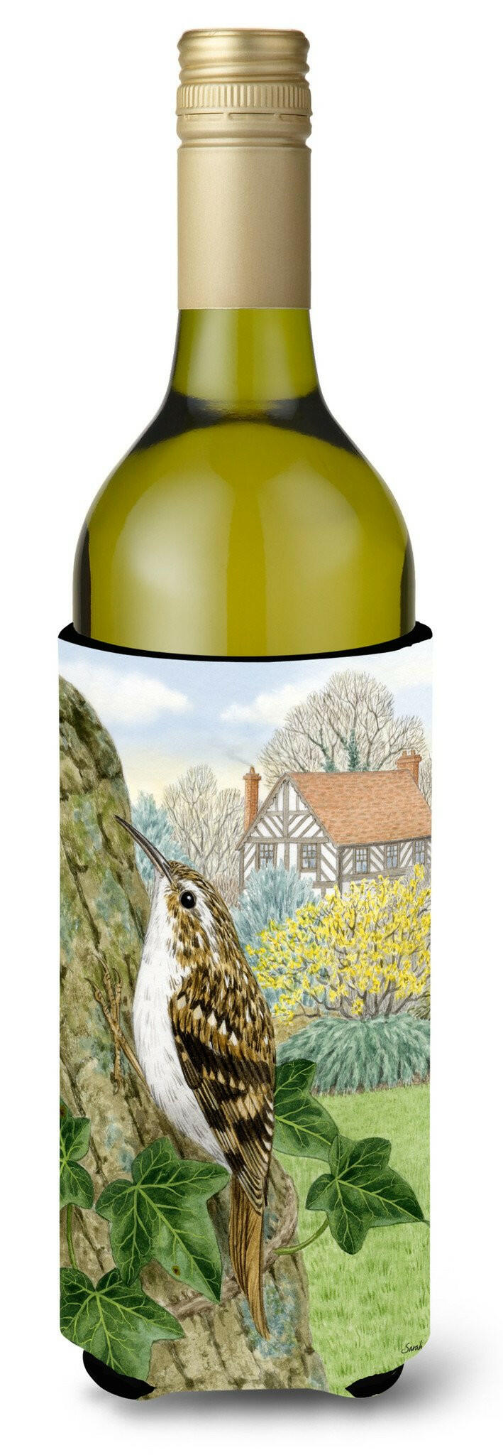 Treecreeper Wine Bottle Beverage Insulator Hugger ASA2099LITERK by Caroline&#39;s Treasures