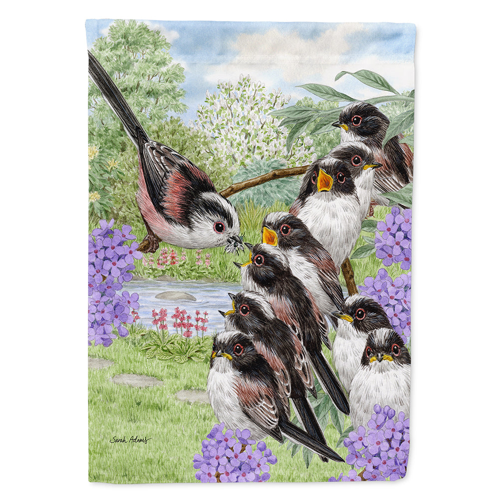 Long Tailed Tits Flag Canvas House Size ASA2102CHF