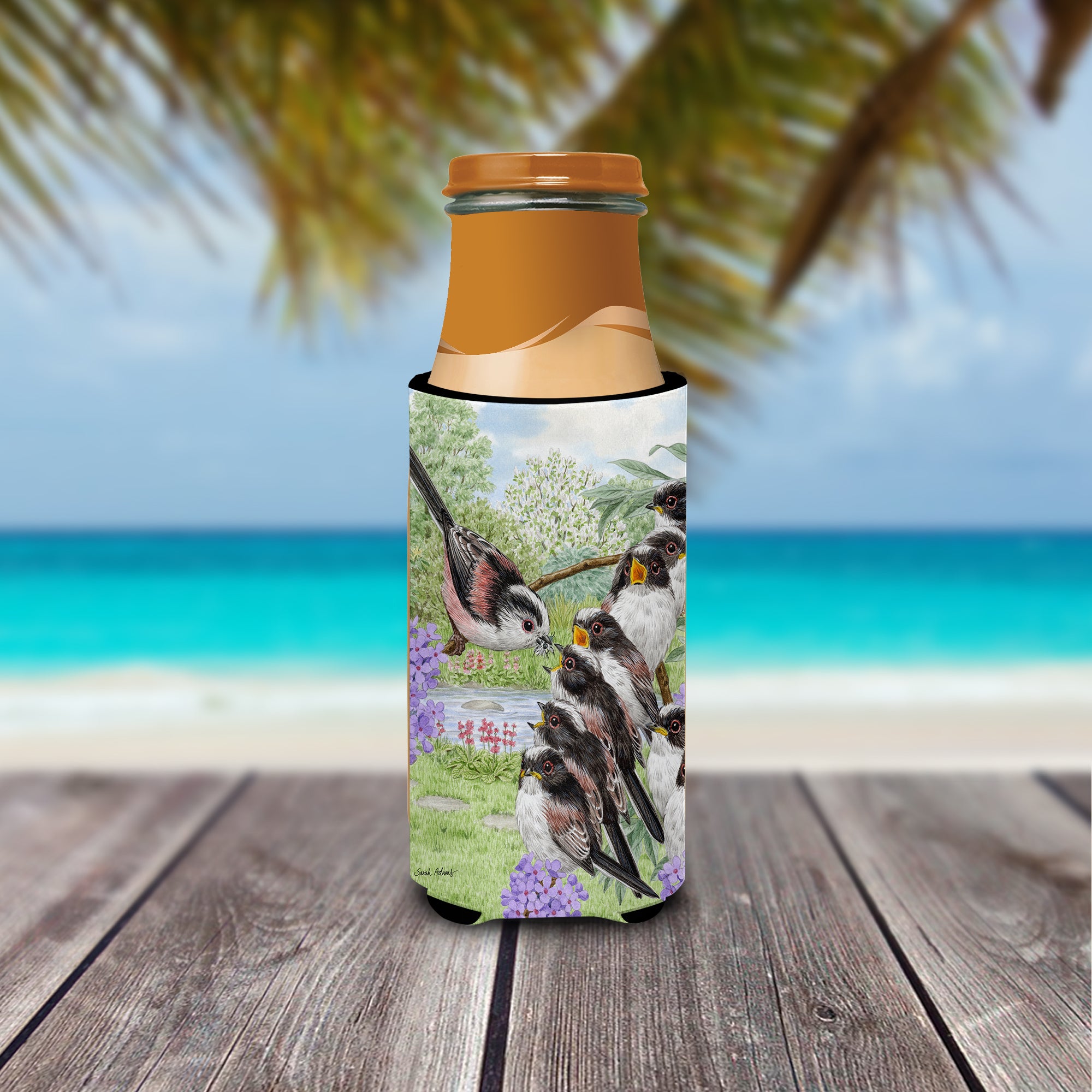 Long Tailed Tits Ultra Beverage Insulators for slim cans ASA2102MUK