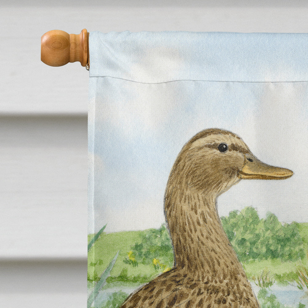 Female Mallard Duck & Ducklings Flag Canvas House Size ASA2105CHF