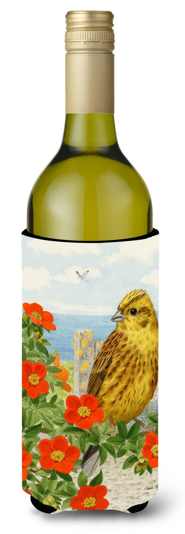 Caroline's Treasures Yellowhammer Wine Bottle Beverage Insulator Hugger ASA2107LITERK