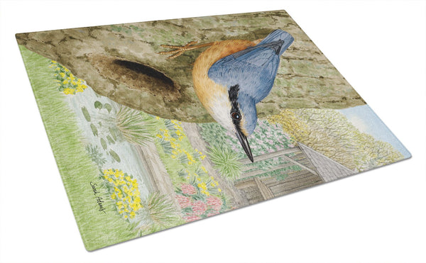 Red-breasted Nuthatch Glass Cutting Board Large ASA2108LCB by Caroline's Treasures