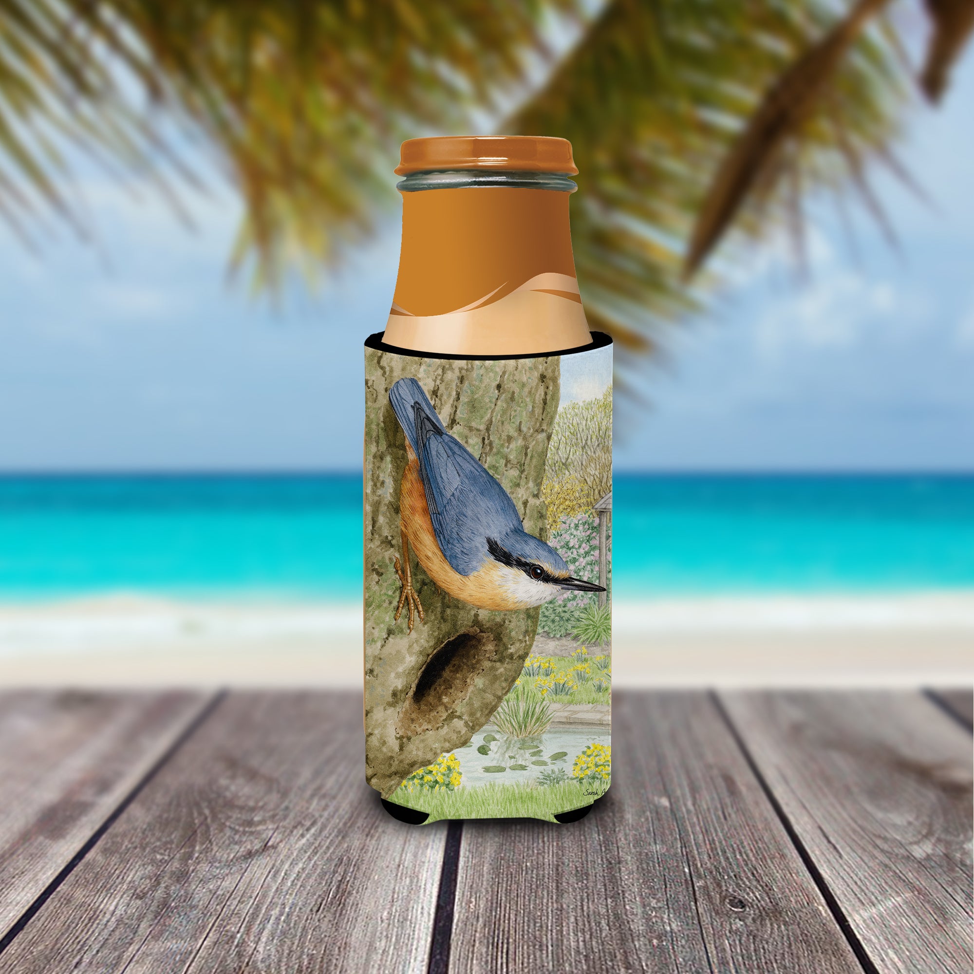 Red-breasted Nuthatch Ultra Beverage Insulators for slim cans ASA2108MUK