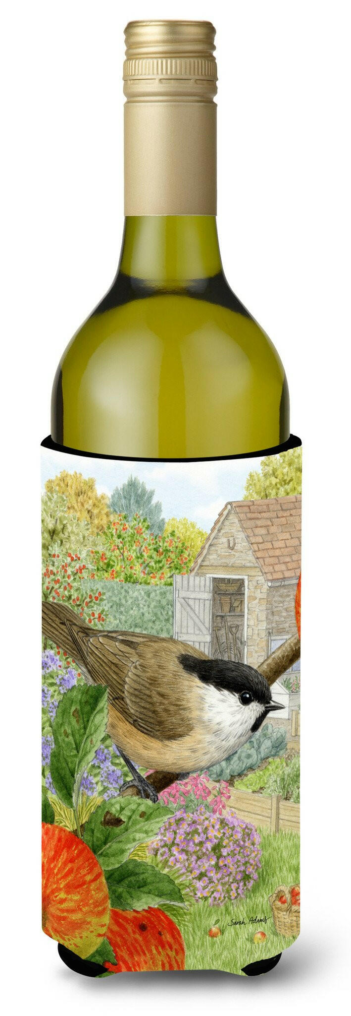 Coal Tits Wine Bottle Beverage Insulator Hugger ASA2111LITERK by Caroline&#39;s Treasures