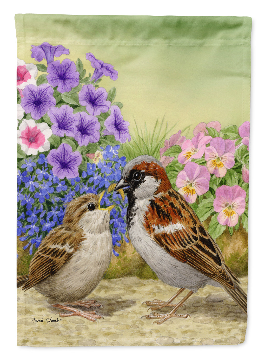 House Sparrows Flag Garden Size ASA2112GF