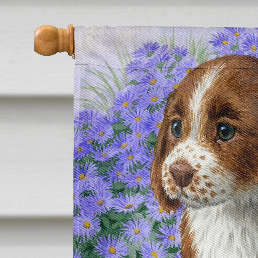 Welsh Springer Spaniel Pups Flag Canvas House Size ASA2116CHF  the-store.com.