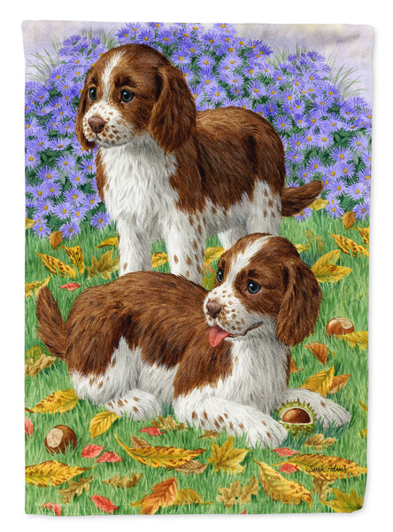 Welsh Springer Spaniel Pups Flag Garden Size ASA2116GF