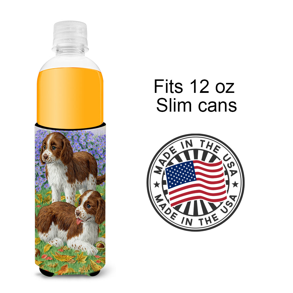 Welsh Springer Spaniel Pups Ultra Beverage Insulators for slim cans ASA2116MUK  the-store.com.