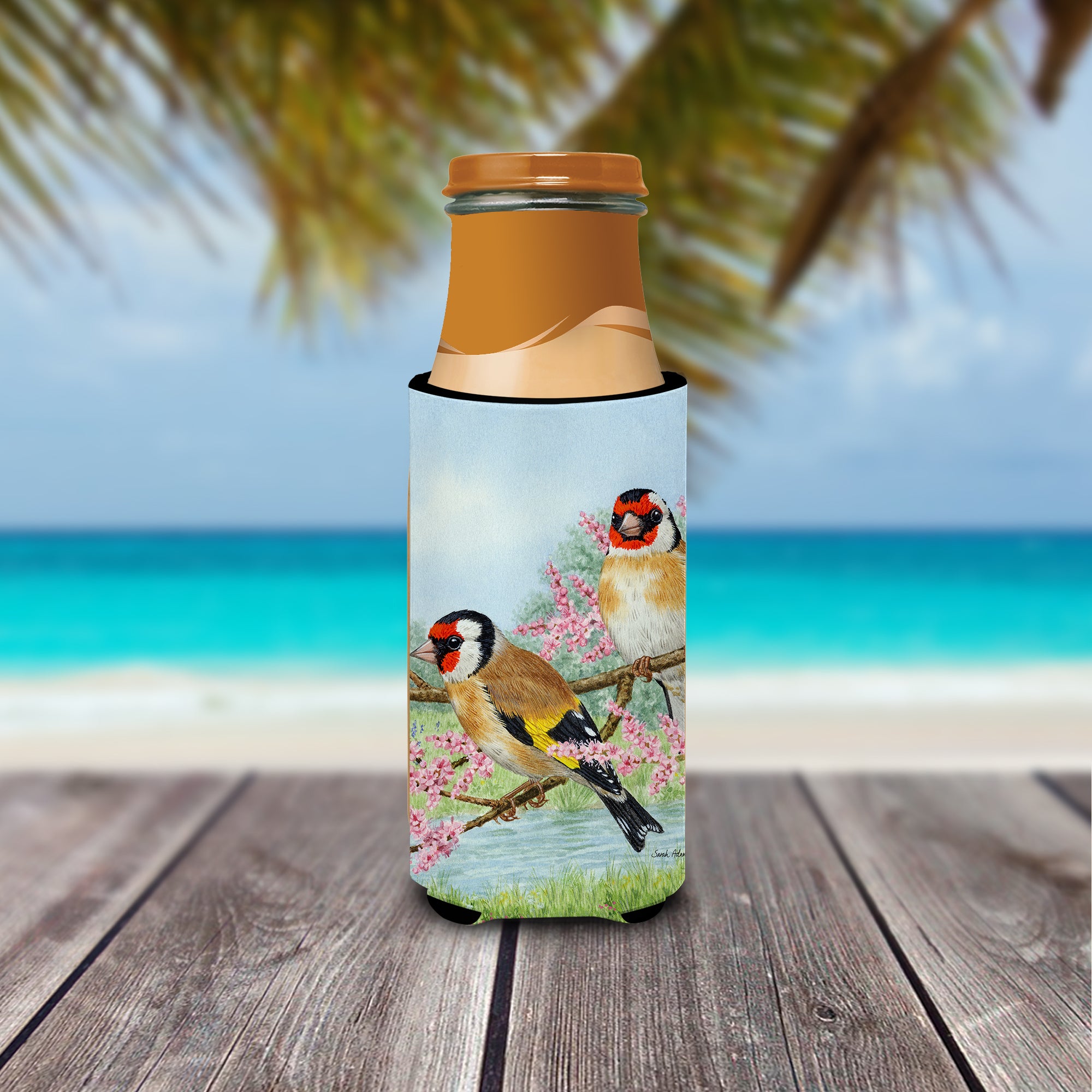 European Goldfinches Ultra Beverage Insulators for slim cans ASA2119MUK