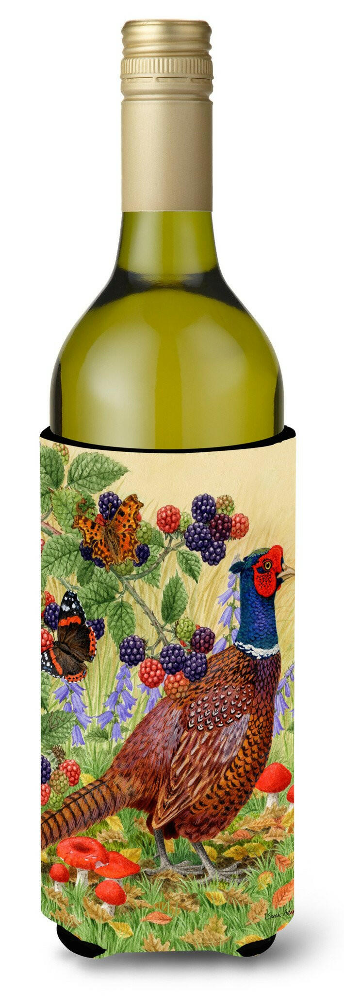 Pheasant Wine Bottle Beverage Insulator Hugger ASA2121LITERK by Caroline&#39;s Treasures