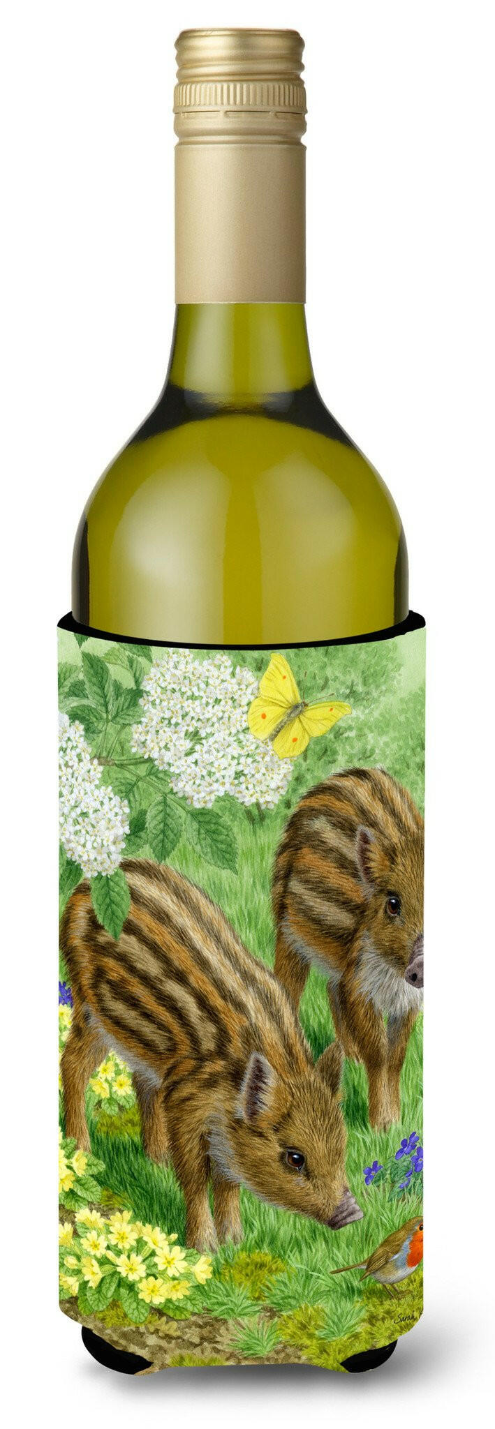 Wild Boar Wine Bottle Beverage Insulator Hugger ASA2124LITERK by Caroline&#39;s Treasures